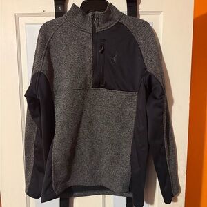 Spyder Black and Gray Quarter-Zip Pullover